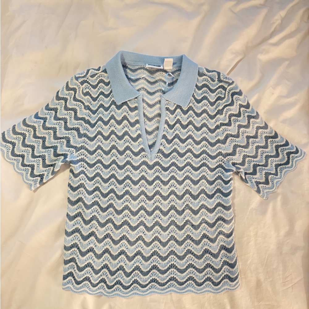 Noisy May Sky Blue Knit Top
